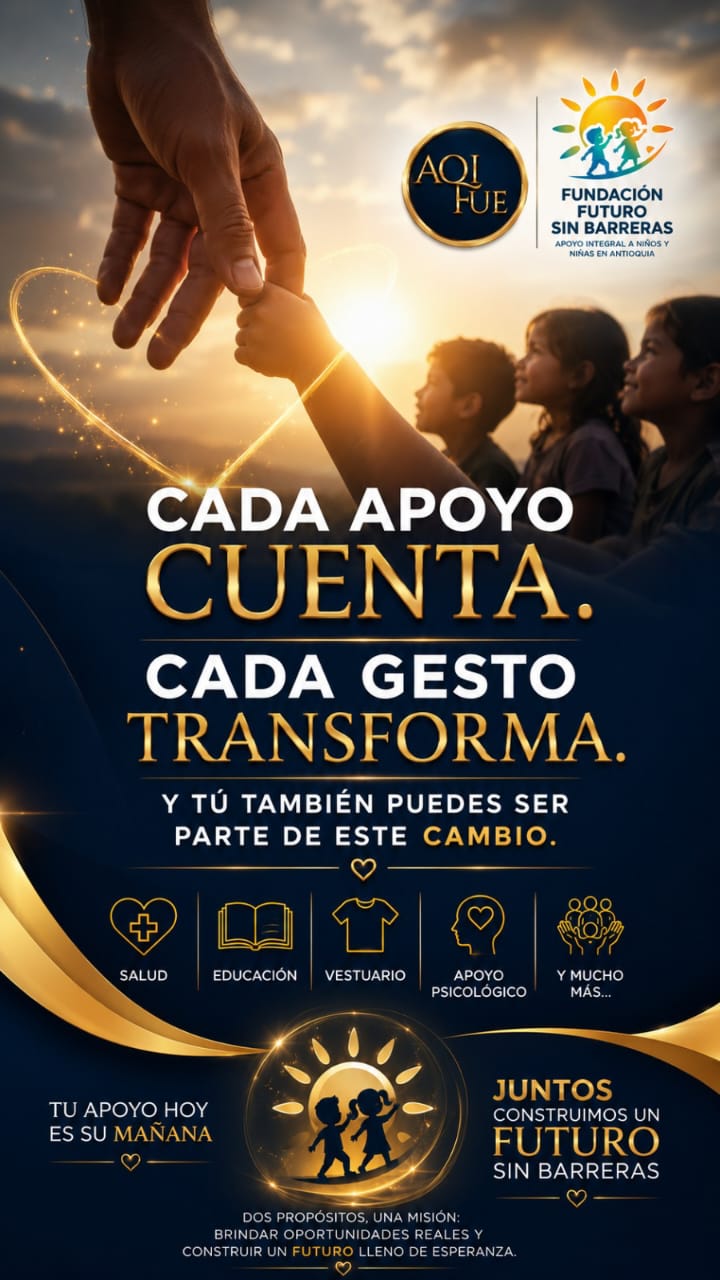 Niños y jóvenes beneficiados por la fundación